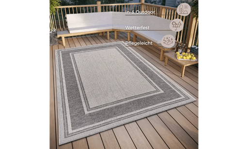 RugsDirect Online Modern Clyde 105910 Beige Grey Indoor / Outdoor - Woven Rugs