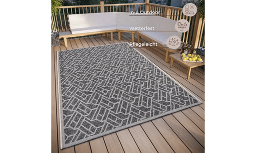 RugsDirect Online Modern Clyde 105912 Grey Beige Indoor / Outdoor - Woven Rugs