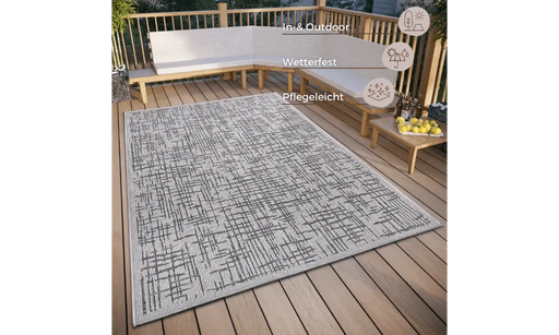 RugsDirect Online Modern Clyde 105915 Beige Grey Indoor / Outdoor - Woven Rugs