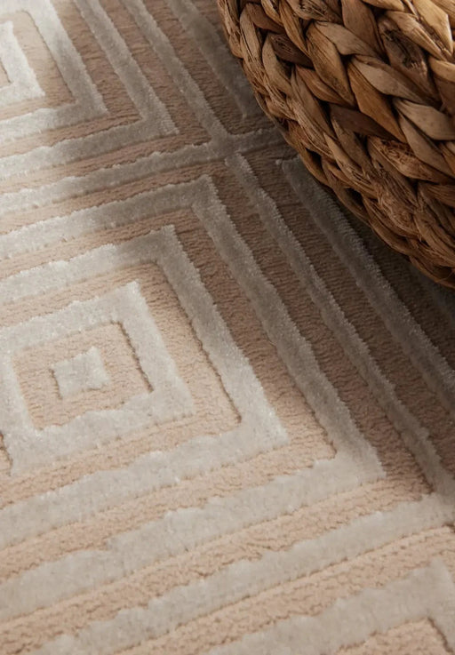 RugsDirect Online Plain Perles 106183 Cream Beige - Woven Rugs