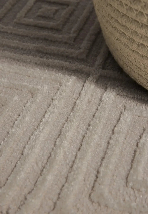 RugsDirect Online Plain Perles 106184 White Cream - Woven Rugs