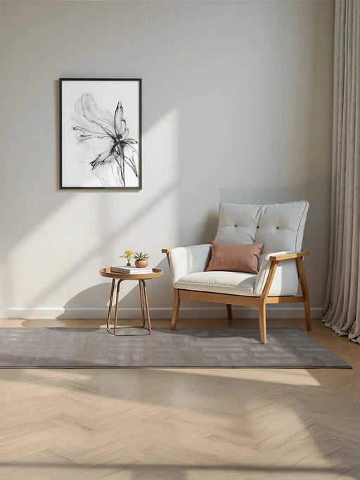 RugsDirect Online Plain Perles 106189 Beige Cream - Woven Rugs