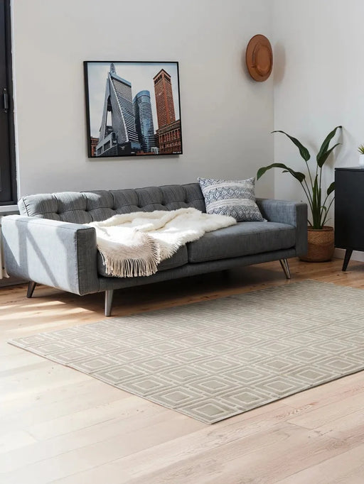 RugsDirect Online Plain Perles 106191 Cream - Woven Rugs