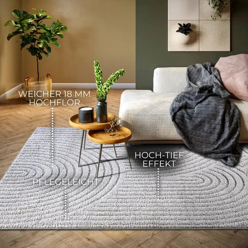 RugsDirect Online Plain New York Hans 106205 Light Grey - Woven Rugs