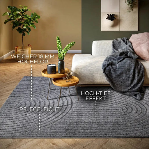RugsDirect Online Plain New York Hans 106206 Anthracite - Woven Rugs