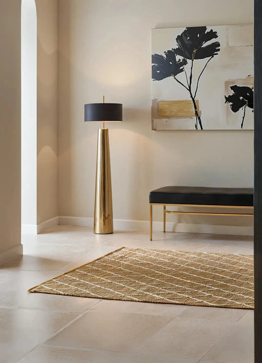 RugsDirect Online Plain Kunu 106208 Natural Gold White - Woven Rugs