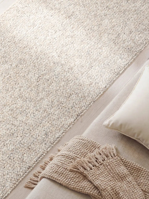 RugsDirect Online Plain Rocco 106230 Cream Multicolor Washable - Woven Rugs