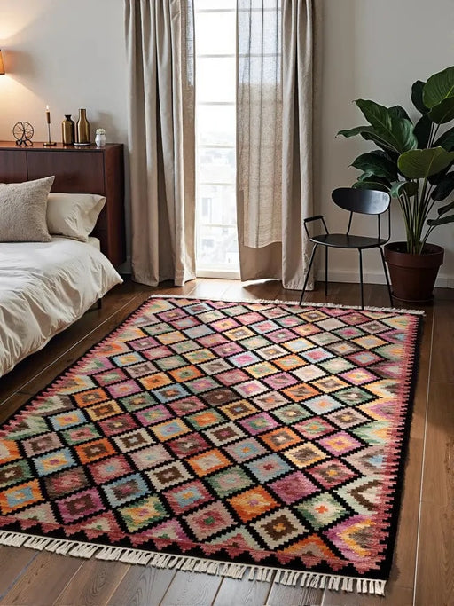 RugsDirect Online Scandi Kamal Black Multicolor 106239 - Woven Rugs