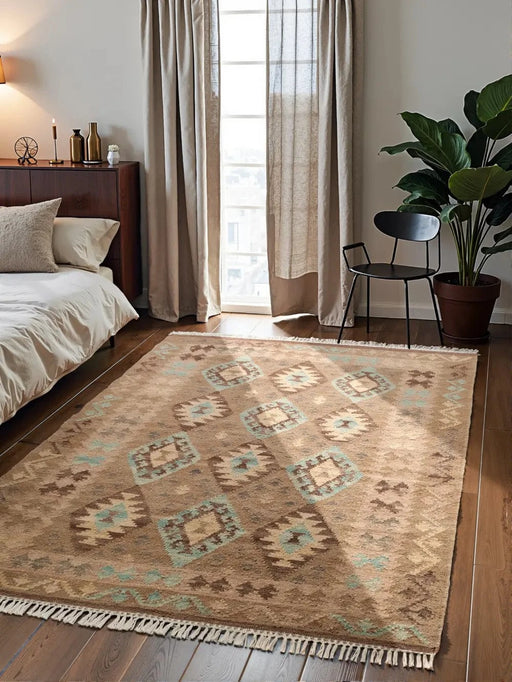 RugsDirect Online Scandi Kamal Beige Light Blue 106243 - Woven Rugs