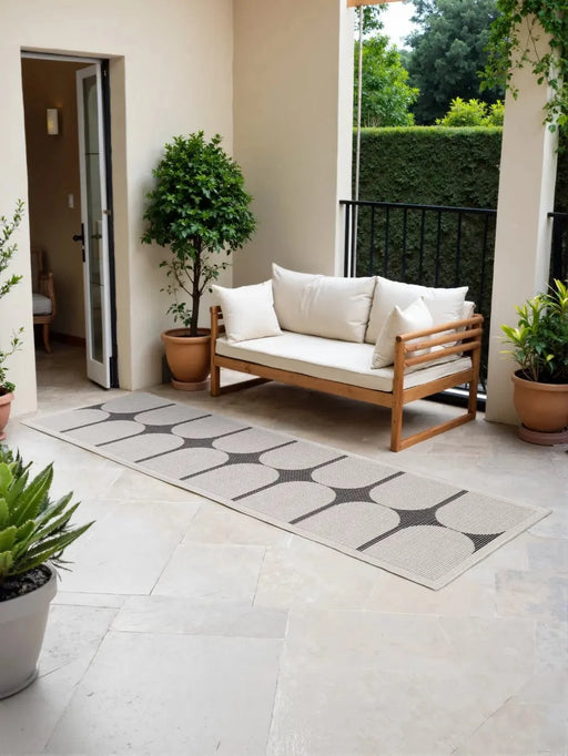 RugsDirect Online Modern Duet 106244 Black White Indoor / Outdoor Reversible - Woven Rugs