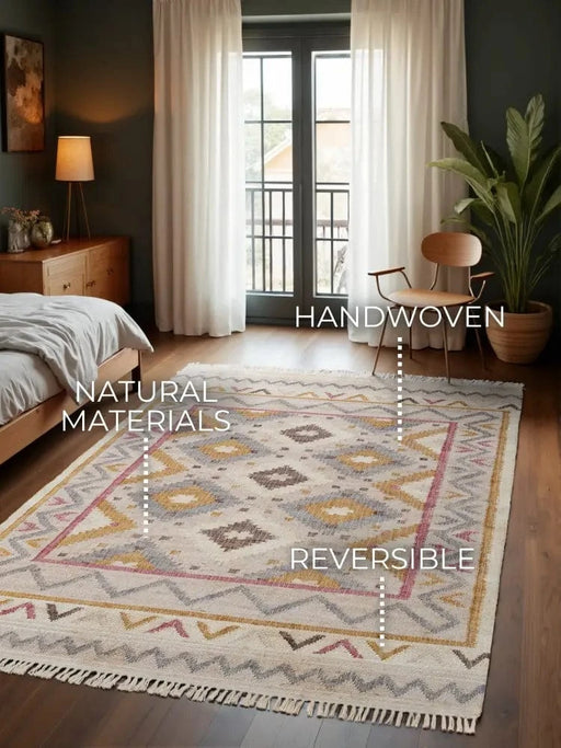 RugsDirect Online Scandi Roya Cream Multicolor 106261 - Woven Rugs