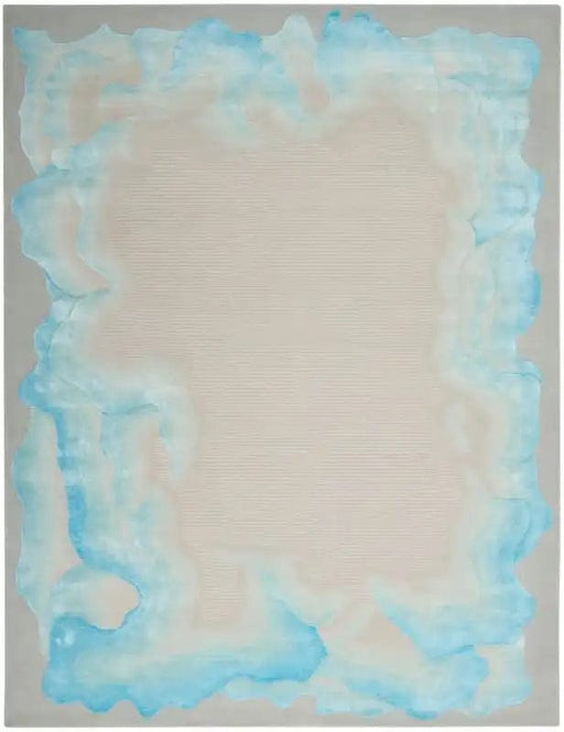 Nourison Rugs Prismatic PRS22 Sea Mist Blue - Woven Rugs