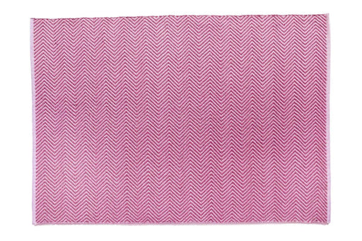 Hug Rug Woven Herringbone Rug Coral Pink 1