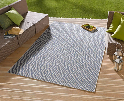 RugsDirect Online Plain/Nearly Plain Meadow HH 102468 Karo Blue Rug - Woven Rugs