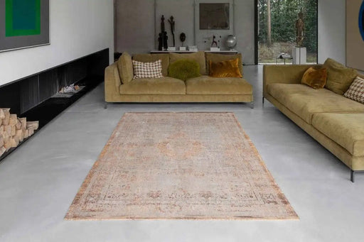 Louis De Poortere Rugs Fading World Medallion 9067 Salmon Rugs - Woven Rugs