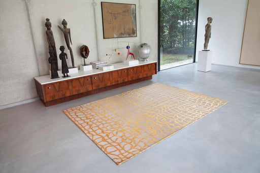 Mad Men Dedalo 9205 Yellow Scarab Rugs 1