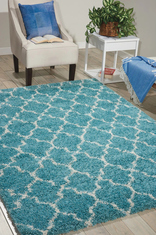 Nourison Rugs Rectangle / 160 x 226cm Amore 02 Aqua 99446171924 - Woven Rugs