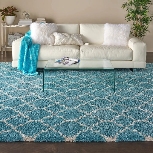 Nourison Rugs Rectangle / 160 x 226cm Amore 02 Aqua 99446171924 - Woven Rugs