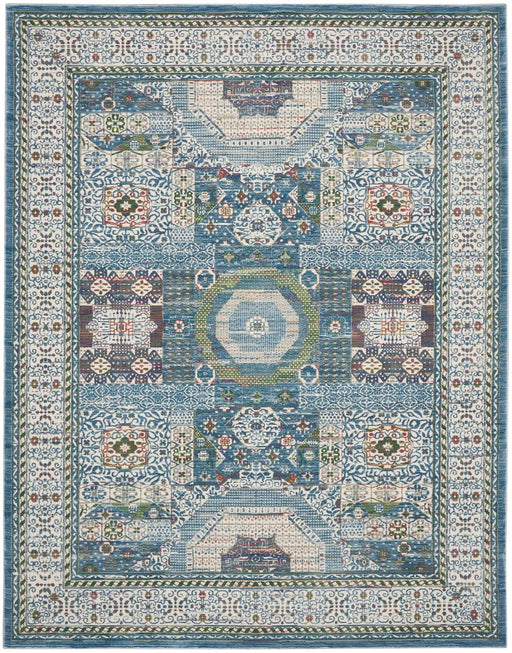 Nourison Rugs ANKARA GLOBAL ANR17 Ivory Light Blue - Woven Rugs