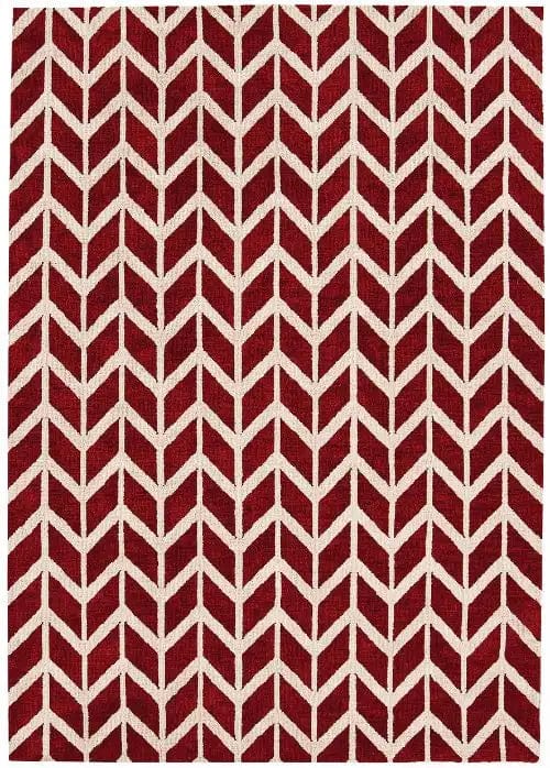 Asiatic Rugs Arlo AR08 Chevron Red - Woven Rugs