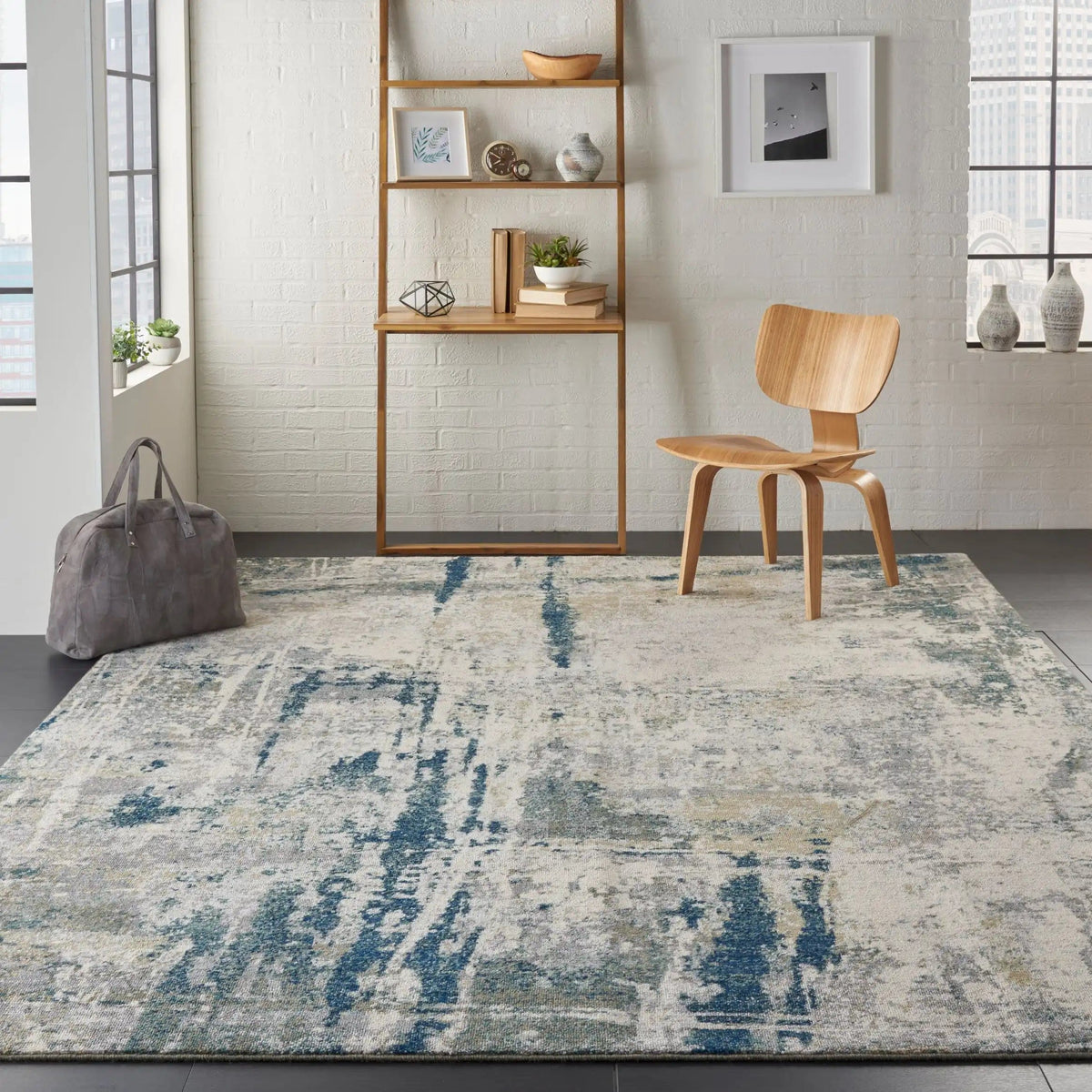 Artworks ATW05 Ivory Navy — Woven Rugs