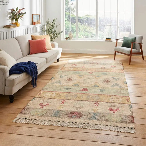 Think Rugs Rugs Bazaar Jute 17457 Multi - Woven Rugs