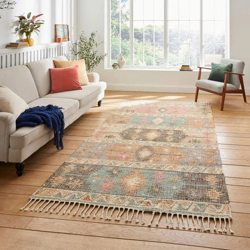 Think Rugs Rugs Bazaar Jute 23430 Multi - Woven Rugs