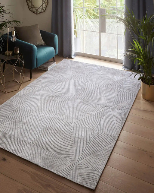 Clarke & Clarke Rugs Blaize Silver - Woven Rugs