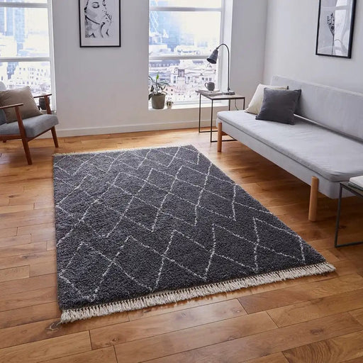 Think Rugs Rugs Boho 8280 Grey - Woven Rugs