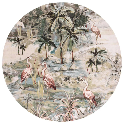 Clarke & Clarke Rugs Circle / 160 x 160cm Habitat Lagoon 5031706764038 - Woven Rugs