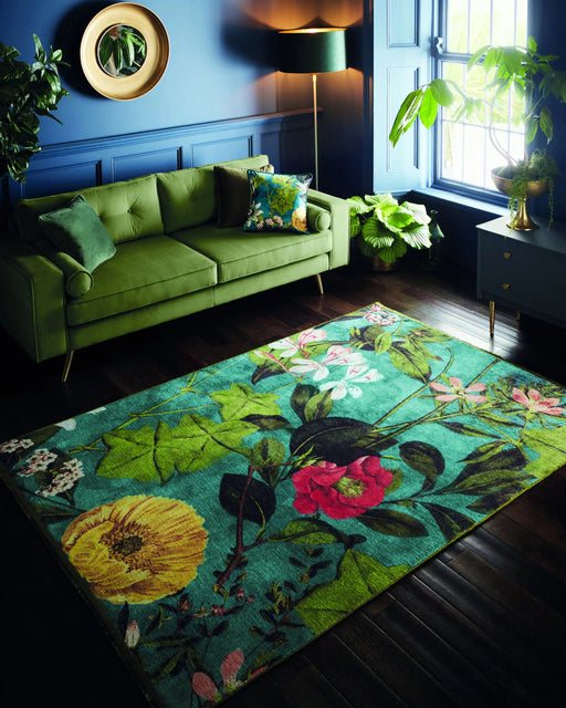 Clarke & Clarke Rugs Passiflora Kingfisher - Woven Rugs