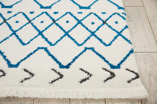 Nourison Rugs Kamala DS500 White Blue - Woven Rugs