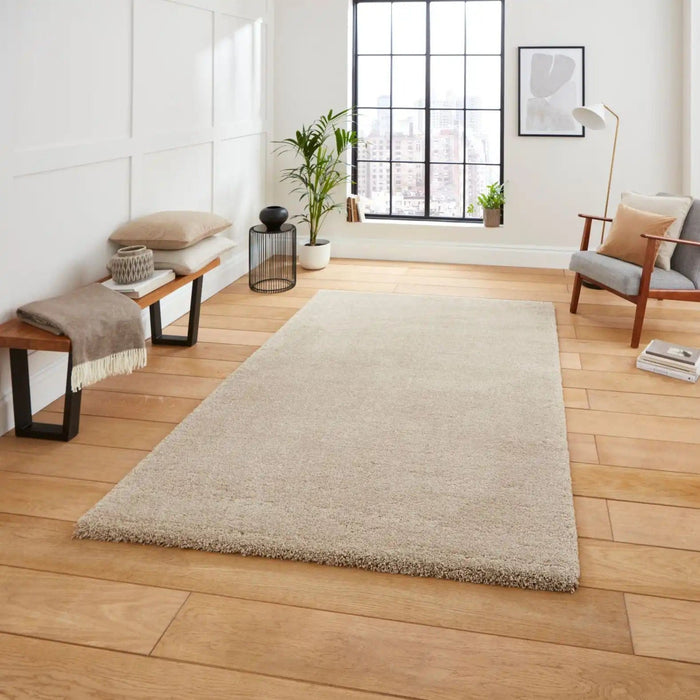 Biege Fur Rug Deluxe Beige — Woven Rugs