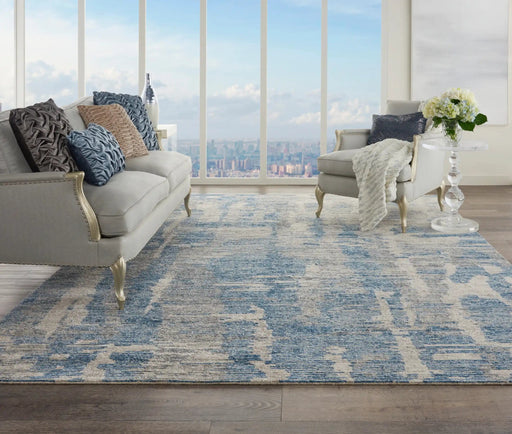 Nourison Rugs Ellora Ell01 Blue - Woven Rugs