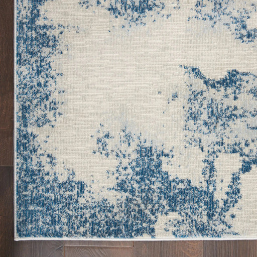 Nourison Rugs Etchings ETC03 Ivory Light Blue - Woven Rugs