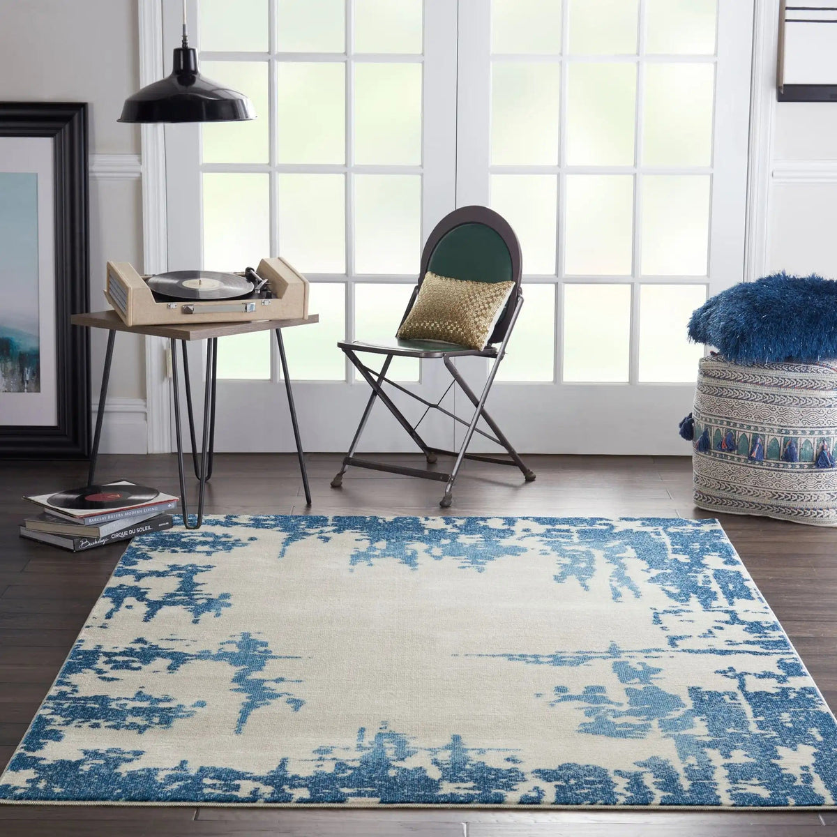 Etchings ETC04 Ivory Blue — Woven Rugs