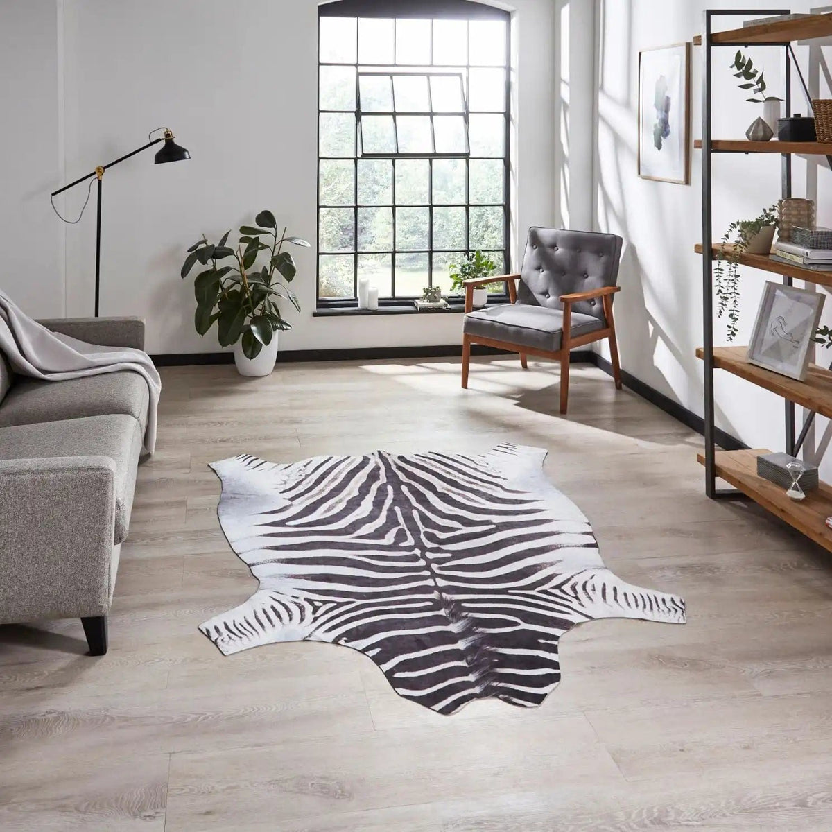 Faux Animal Print Zebra Print — Woven Rugs