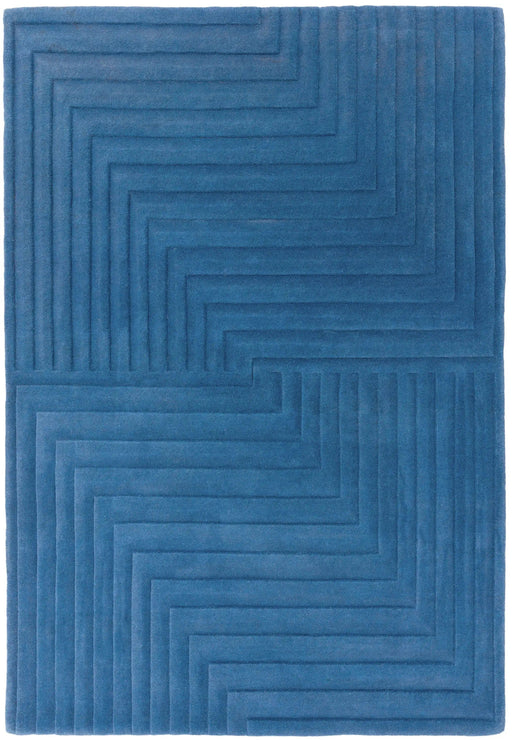 Asiatic Rugs Rectangle / 120 x 170cm Form Blue 5031706701217 - Woven Rugs