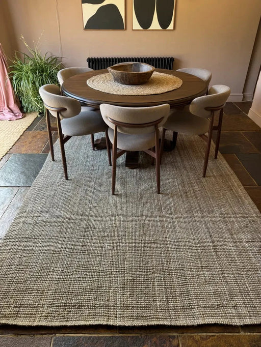 RugsDirect Online Plain/Nearly Plain Boucle 105975 Grey Brown Rug - Woven Rugs