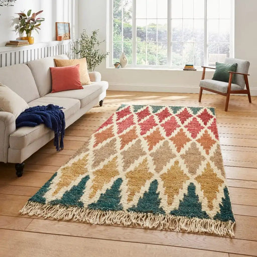 Think Rugs Rugs Hemp 21470 Multi - Woven Rugs