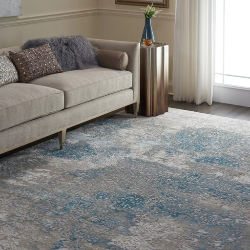 Nourison Rugs Karma Nourison KRM07 Ivory light Blue - Woven Rugs