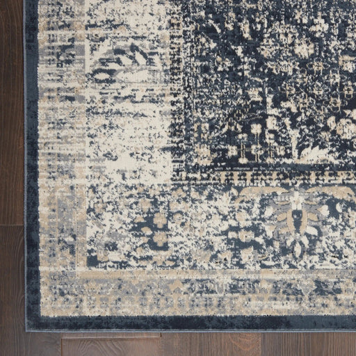 Nourison Rugs Runner / 66 x 231cm Kathy Ireland Malta MAI12 Navy Ivory Runner 099446495075 - Woven Rugs