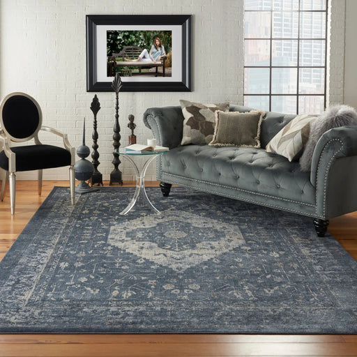 Nourison Rugs Runner / 66 x 231cm Kathy Ireland Malta MAI11 Navy Runner 099446495037 - Woven Rugs