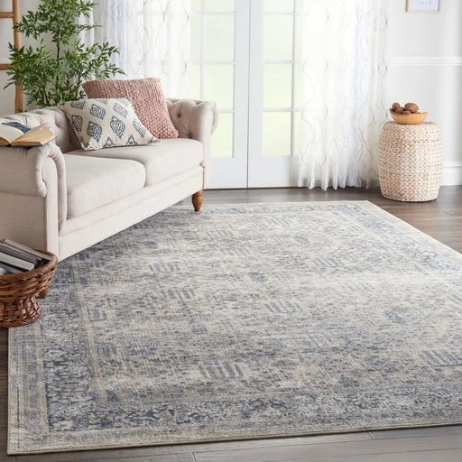 Nourison Rugs Runner / 66 x 231cm Kathy Ireland Malta MAI12 Ivory Blue Runner 099446495075 - Woven Rugs