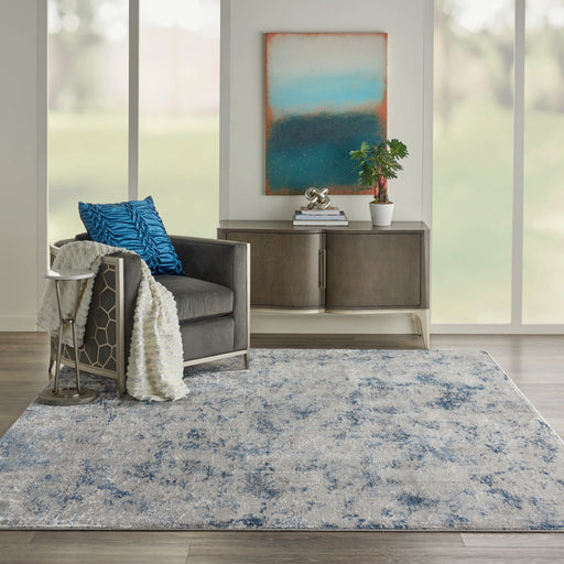 Nourison Rugs Runner / 66 x 229cm Royal Terrace KI45 Grey Blue Runner 099446758828 - Woven Rugs