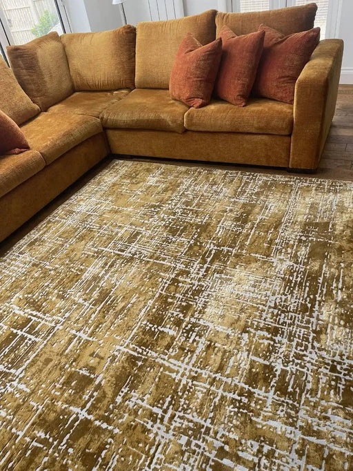 Asiatic Rugs Kuza Abstract Gold - Woven Rugs