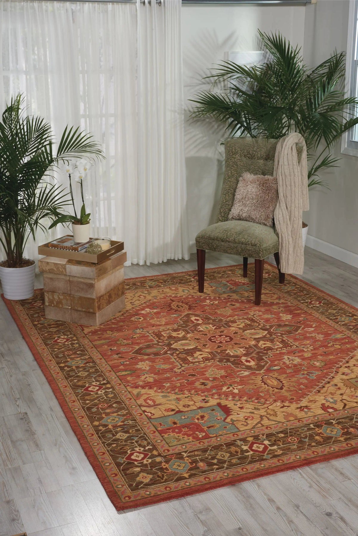 Living Treasures LI01 Rust — Woven Rugs