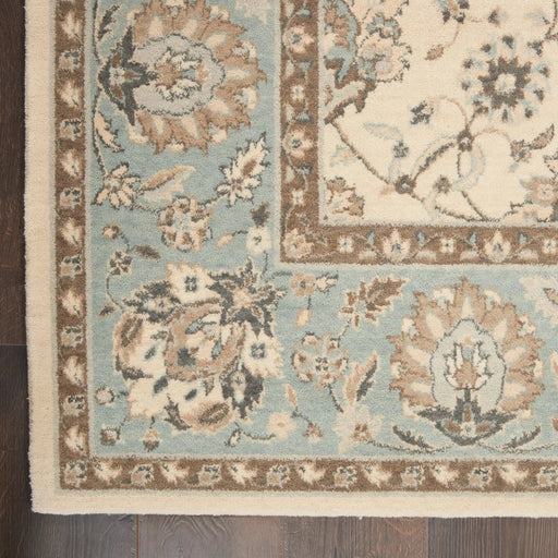 Nourison Rugs Living Treasures LI16 Ivory Aqua - Woven Rugs