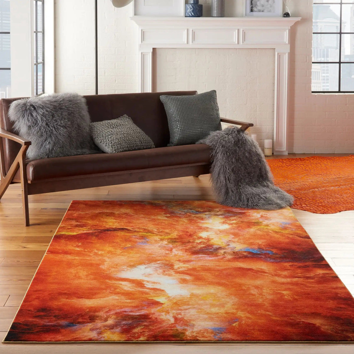 Le Reve LER05 Red Flame — Woven Rugs