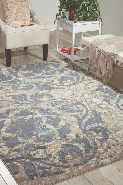 Nourison Rugs Runner / 66 x 229cm Maxell MAE10 Ivory/Blue Runner 099446343727 - Woven Rugs